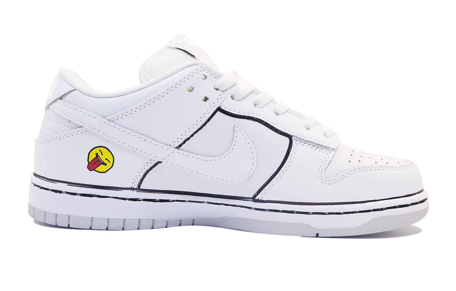 Order [Sepatu Custom] Nike Dunk Low 'Pure Platinum Hand-Painted Kuning' DV0831-101(Team48-白色二次元手绘)