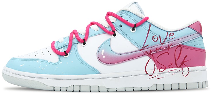 custom-shoes-nike-dunk-low-pure-platinum-love-yourself
