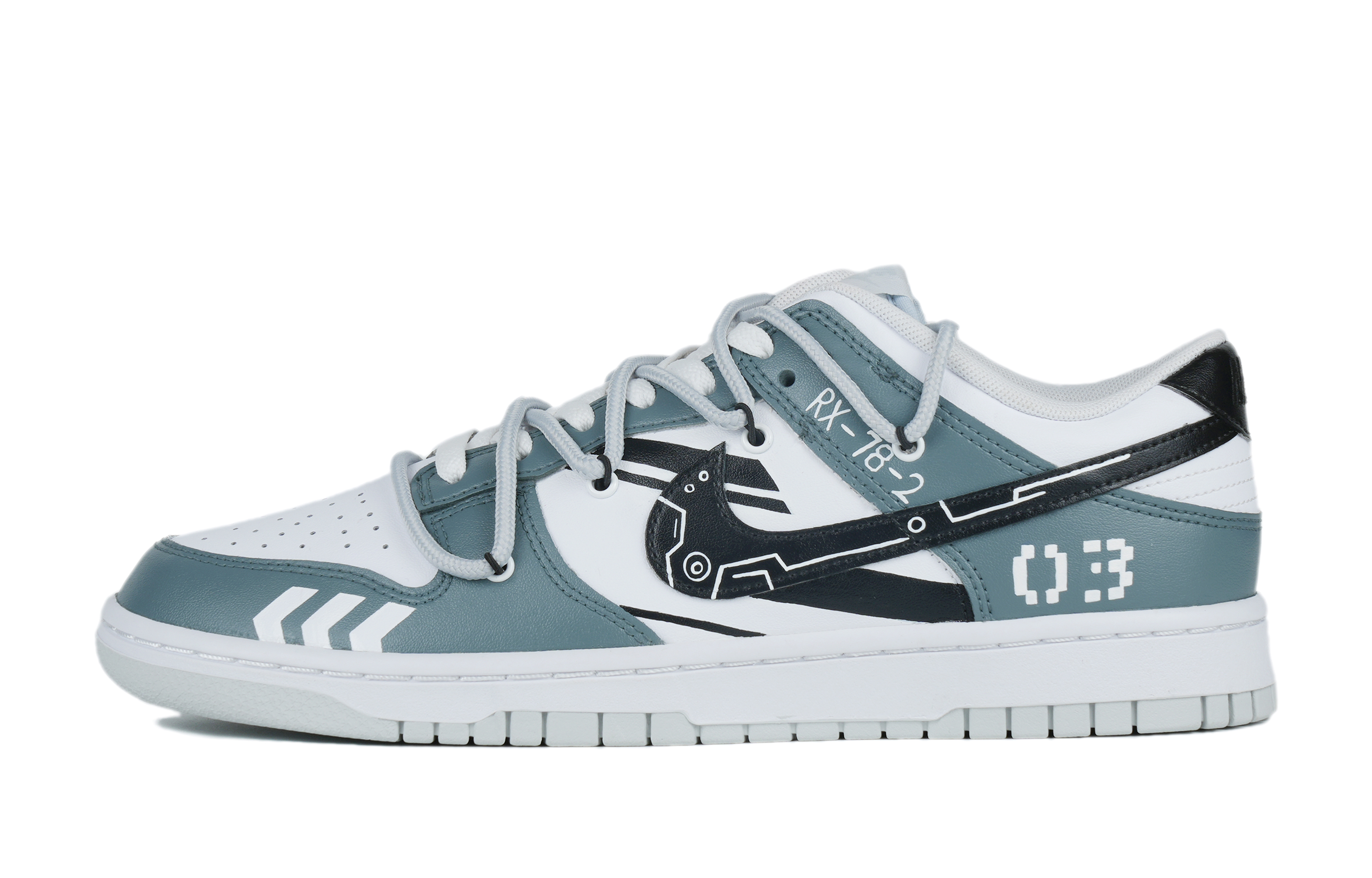 Buy [カスタムシューズ] ナイキ ダンク ロー 'ピュアプラチナ モバイルスクワッド デコンストラクテッド' DV0831-101(Team42-机动小队男款白绿)