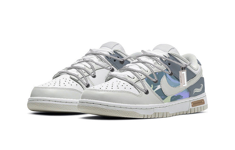 Lookbook [Sepatu Kustom] Nike Dunk Low 'Pure Platinum Shorebreak' DV0831-101(Team48-海浪浅滩)
