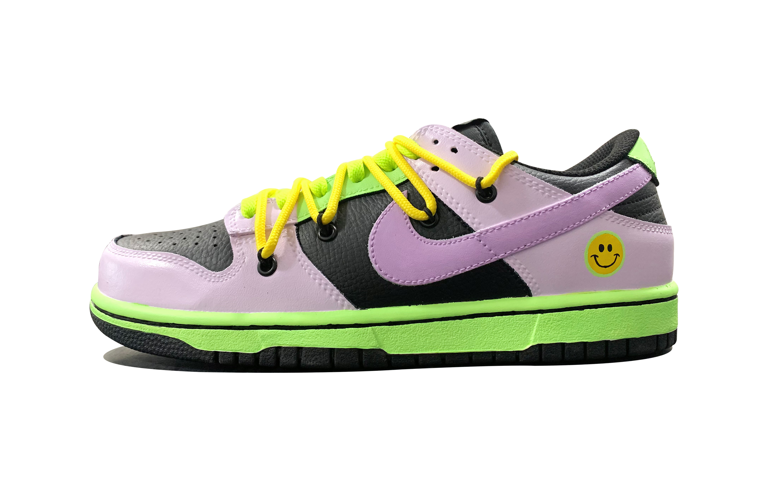 Buy [Kasut Custom] Nike Dunk Low 'Grafiti Ungu Hijau Pendar' DH9765-002(TeamD-GS款荧光普照)