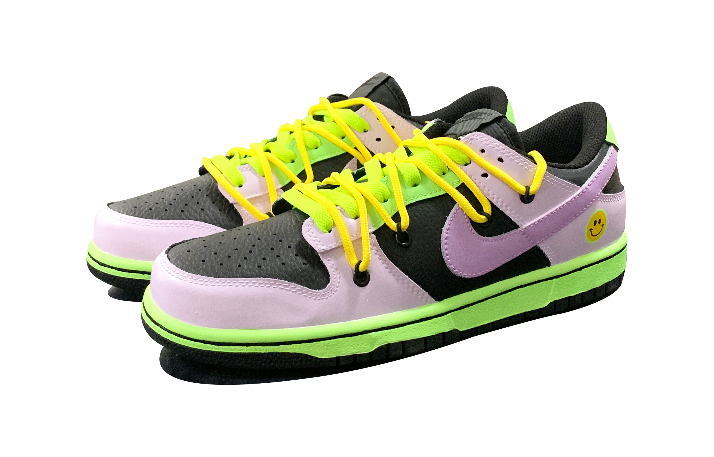 Lookbook [Kasut Custom] Nike Dunk Low 'Grafiti Ungu Hijau Pendar' DH9765-002(TeamD-GS款荧光普照)