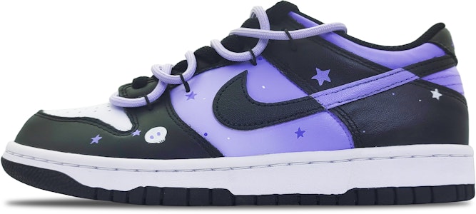 【客製化球鞋】Nike Dunk 低筒 紫色小惡魔 時尚百搭 可愛俏皮 防滑耐磨 板鞋 GS 黑白紫 Order 【客製化球鞋】Nike Dunk 低筒 紫色小惡魔 時尚百搭 可愛俏皮 防滑耐磨 板鞋 GS 黑白紫