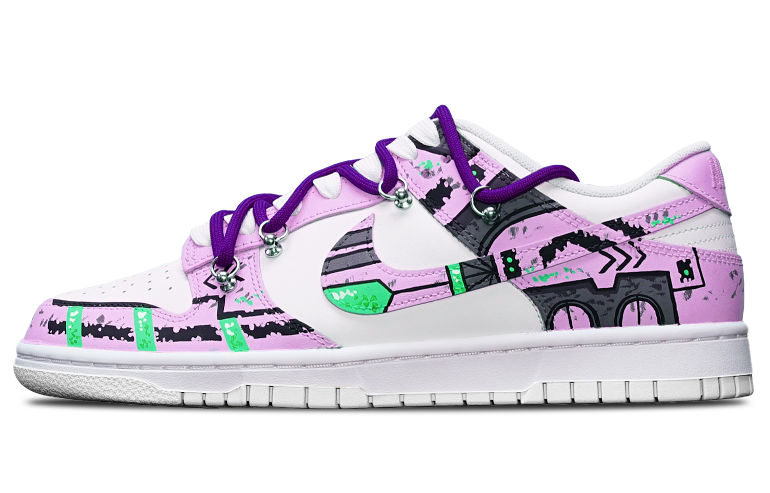 [Custom Shoes] Nike Dunk Low 'Purple Red White'
