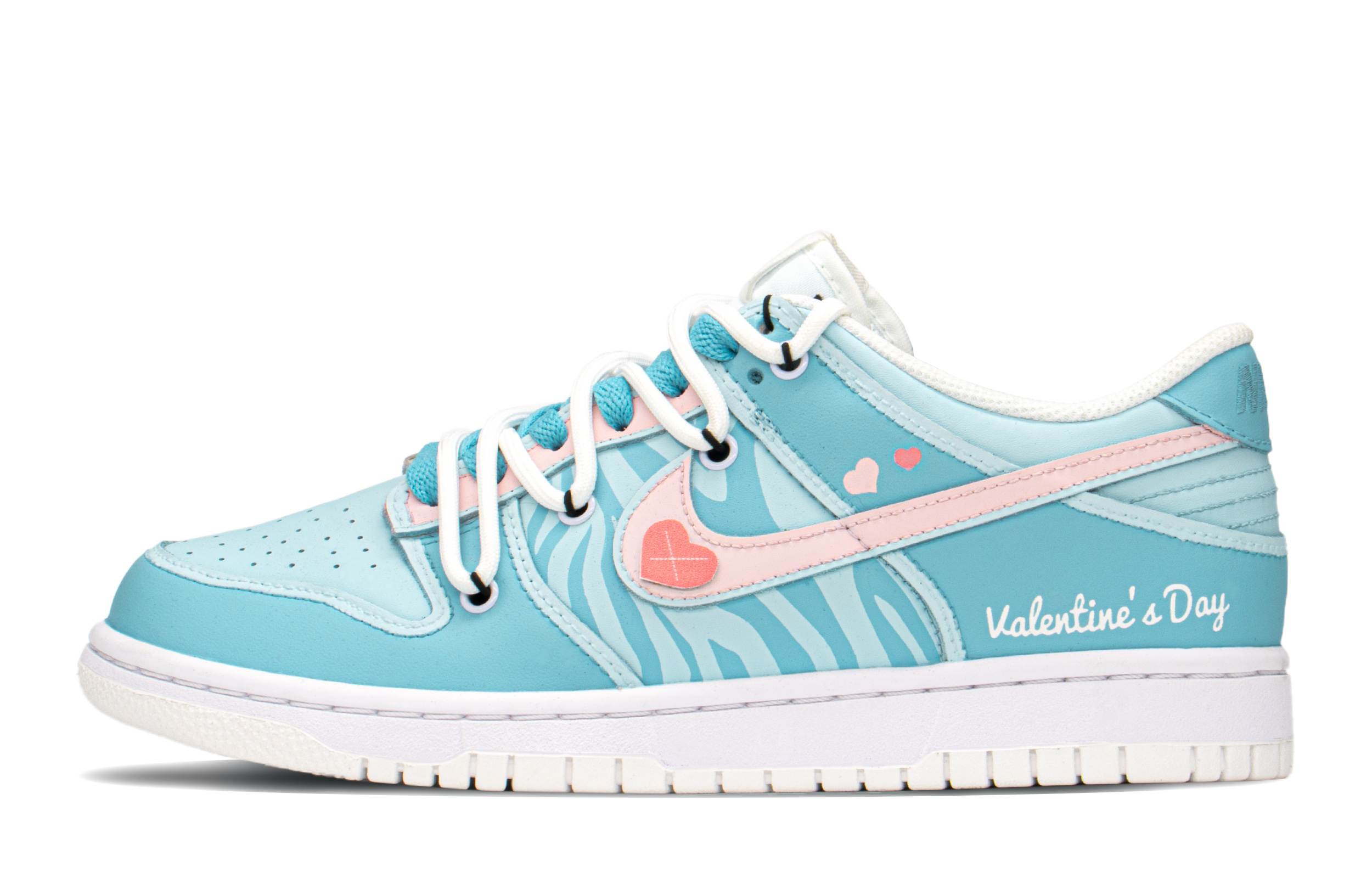 Buy [定制鞋] 耐克Dunk Low '七夕爱心' DH9765-100(TeamA-DK斑马纹女S-BOX)