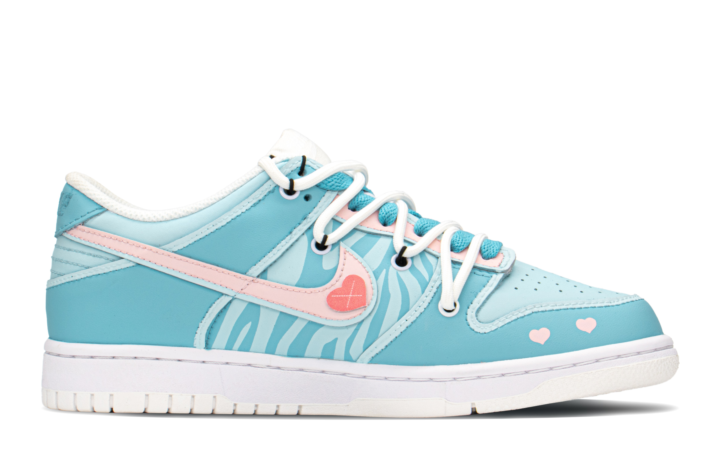 Order [定制鞋] 耐克Dunk Low '七夕爱心' DH9765-100(TeamA-DK斑马纹女S-BOX)