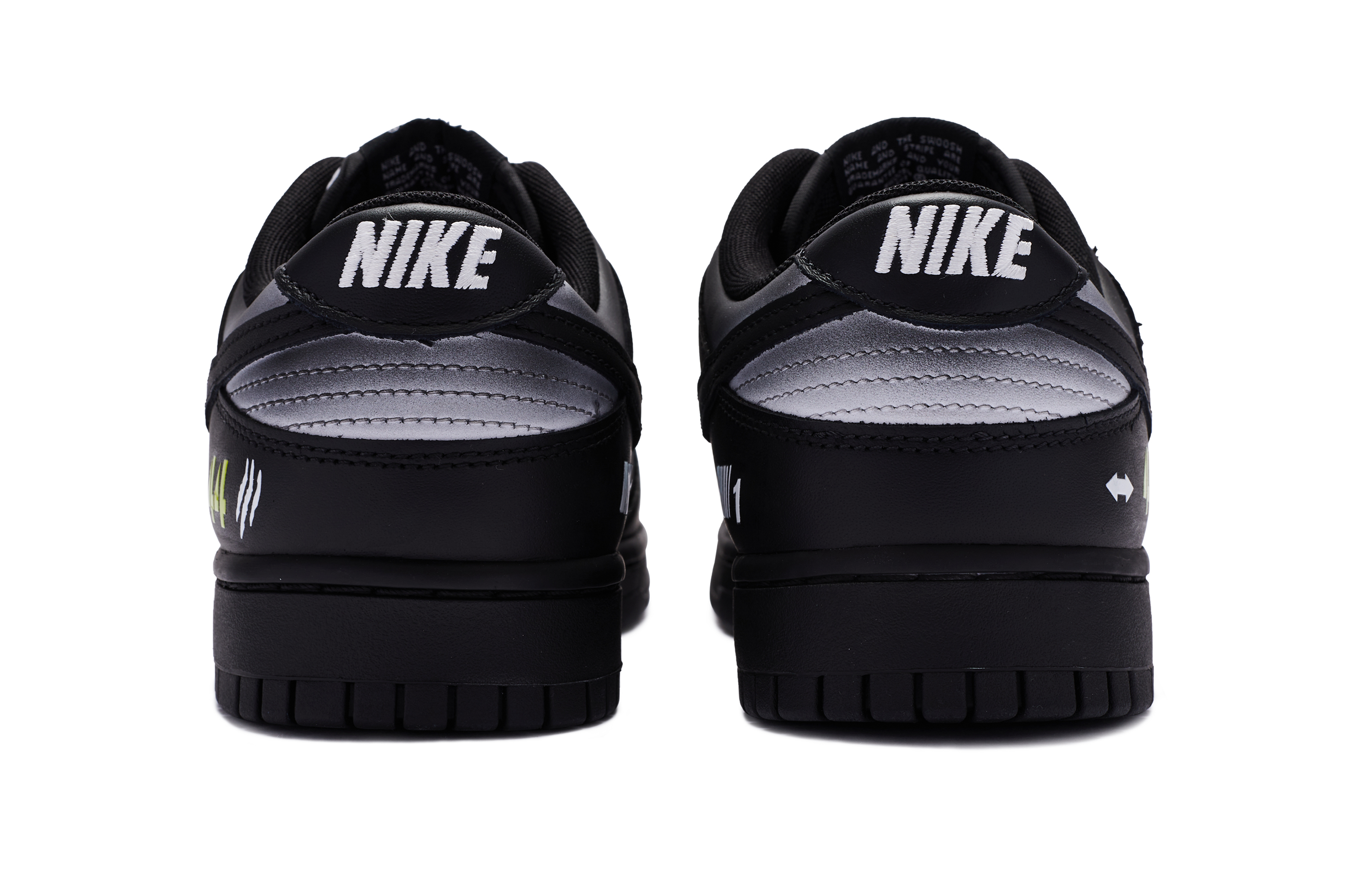 Shop [Sepatu Custom] Nike Dunk Low 'Tema Balap Petir Hitam' CW1590-100(TeamR-女款黑闪电)