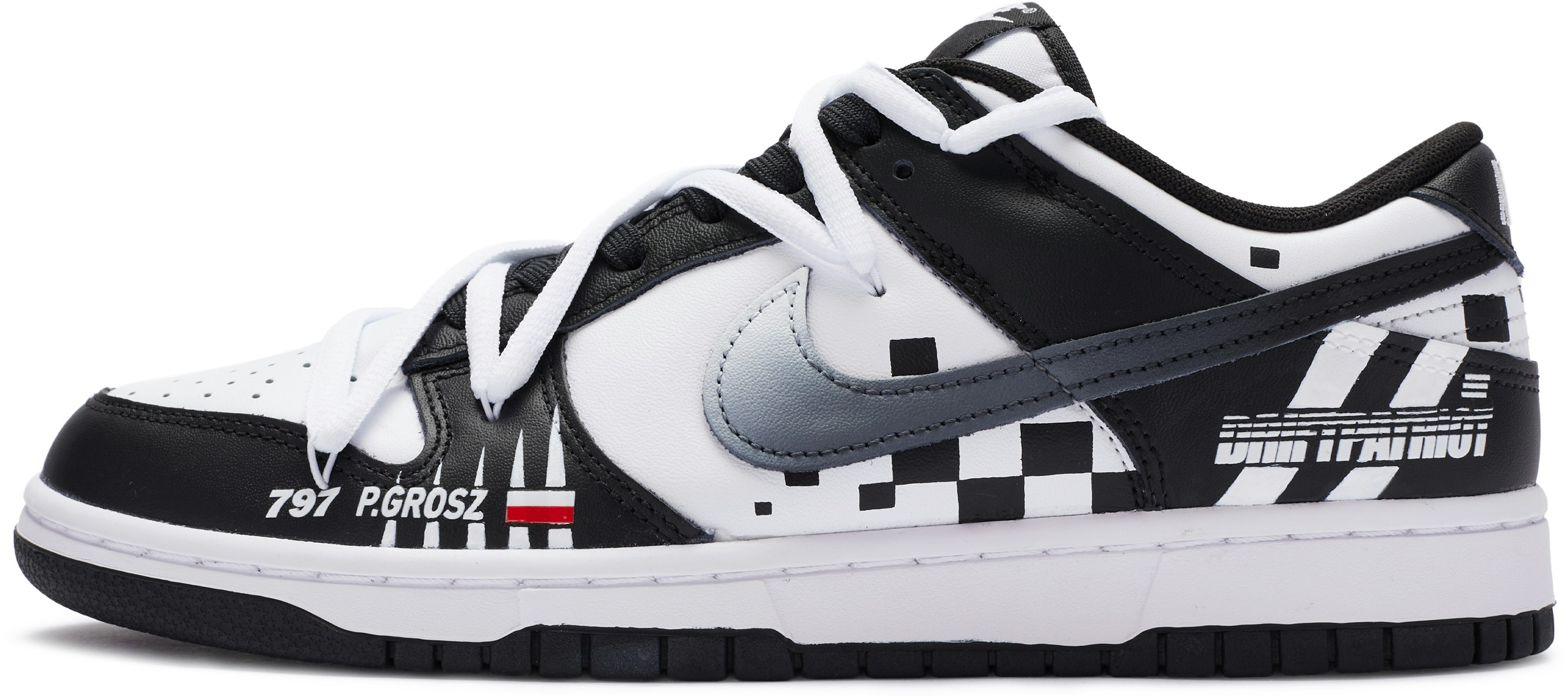 custom-shoes-nike-dunk-low-racer-theme-black-white