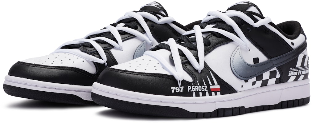 【訂製球鞋】Nike Dunk Low BIGNIU 賽車主題 漂移玩家 手繪噴繪 防滑耐磨 低筒 板鞋 GS 黑白 Lookbook 【訂製球鞋】Nike Dunk Low BIGNIU 賽車主題 漂移玩家 手繪噴繪 防滑耐磨 低筒 板鞋 GS 黑白