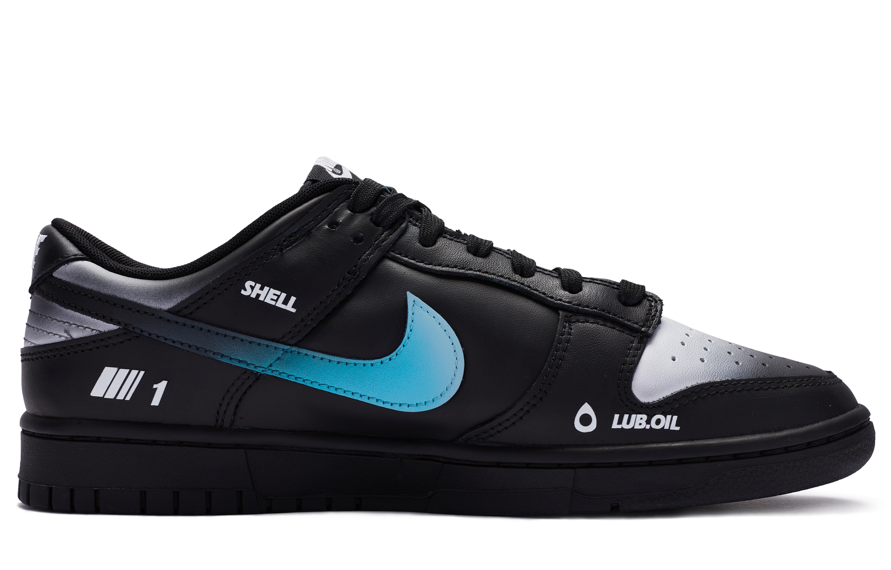 Order [Sepatu Custom] Nike Dunk Low 'Hitam Petir Balap' DD1391-100(TeamR男女同款黑闪电)