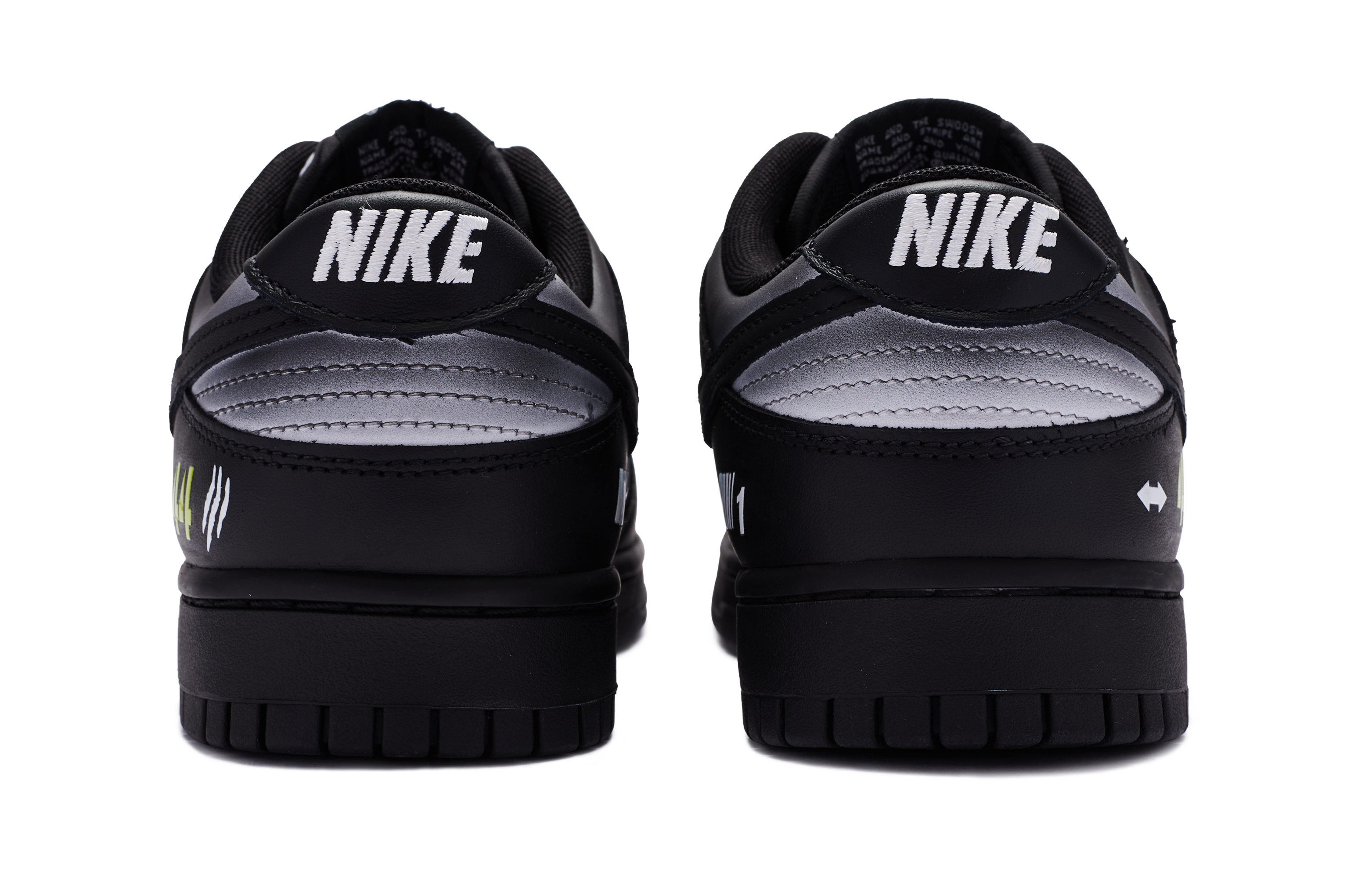 Shop [Sepatu Custom] Nike Dunk Low 'Hitam Petir Balap' DD1391-100(TeamR男女同款黑闪电)