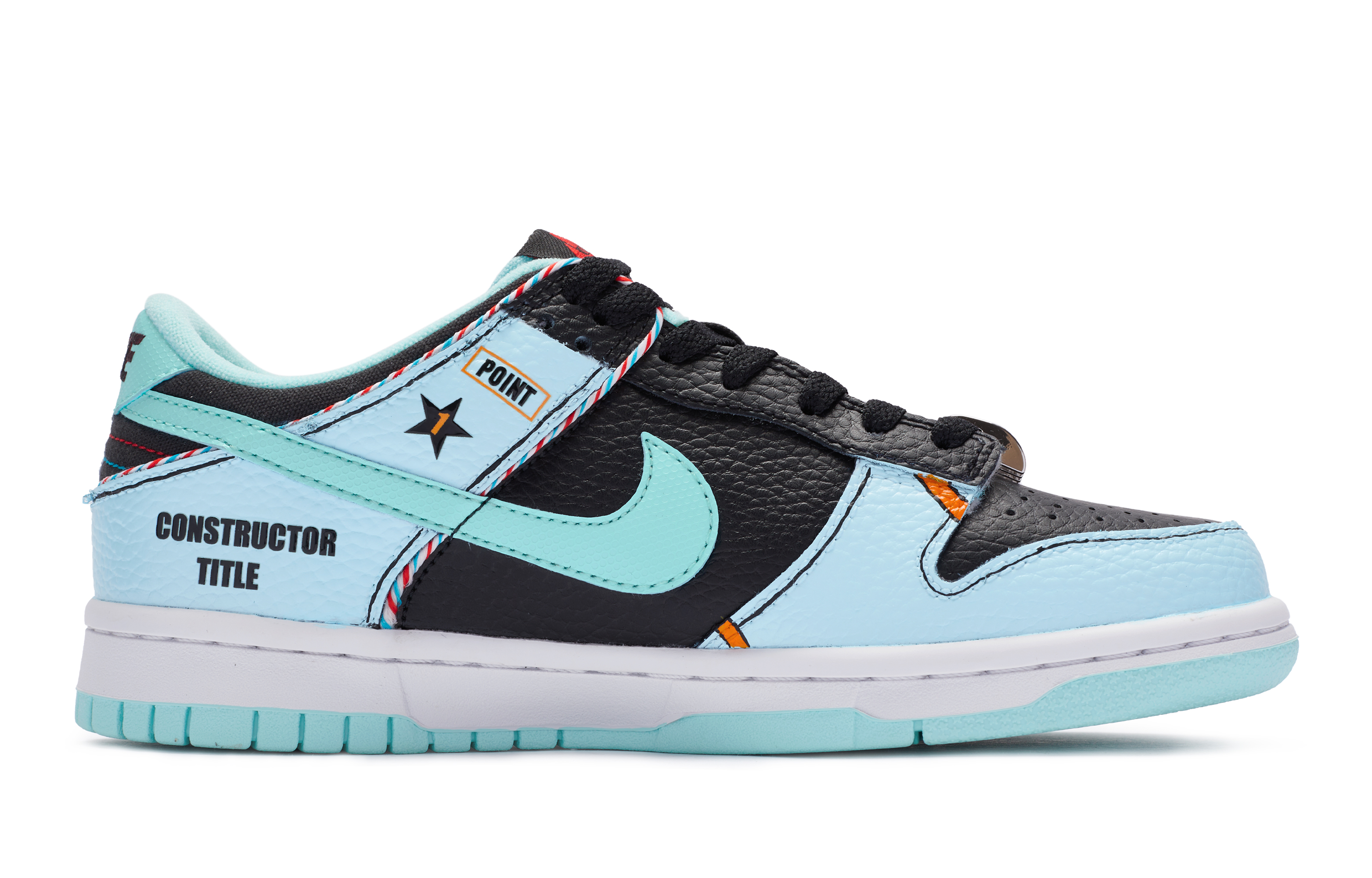 Order [Sepatu Kustom] Nike Dunk Low 'Juara Balap Holiday Biru Hitam Oranye' DN3351-001(TeamR-女款冠军假日)
