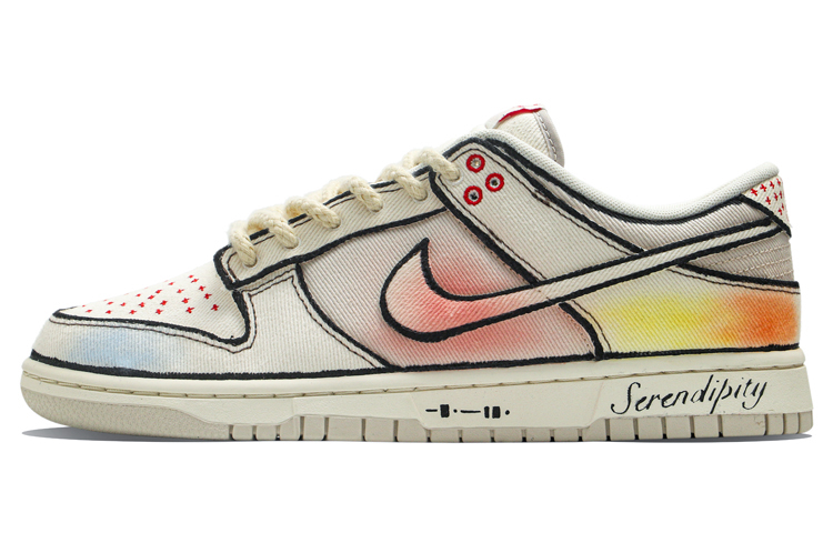 Buy [Sepatu Custom] Nike Dunk Low 'Rainbow Beige' DV0834-100(Team34-彩虹二次元)