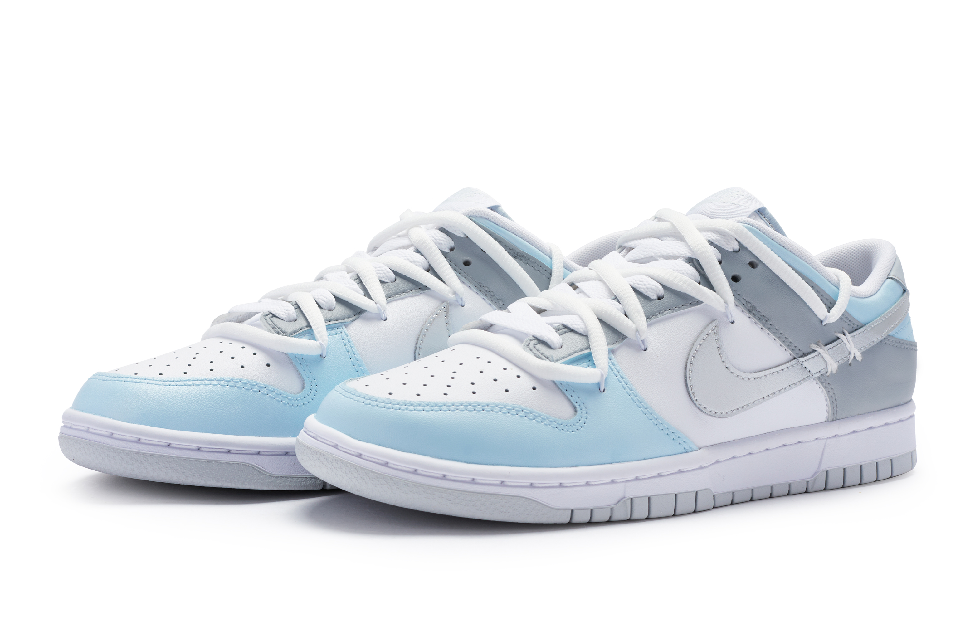 Lookbook [Sepatu Custom] Nike Dunk Low 'Ramune Penyegar Musim Panas' DH9765-102(Team80-女款波子汽水白蓝灰)