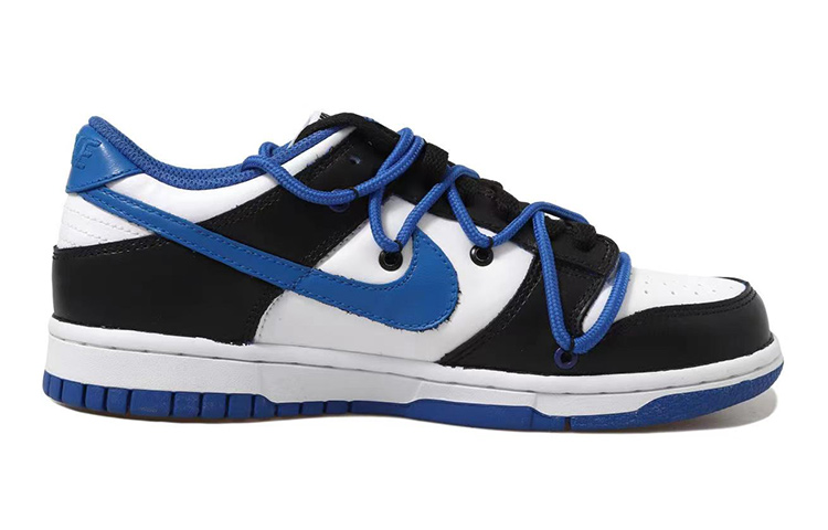 Order 【定製球鞋】 Nike Dunk Low 拉文克勞 冠冕 配飾 解構鞋帶 低幫 板鞋 GS 黑白藍金
