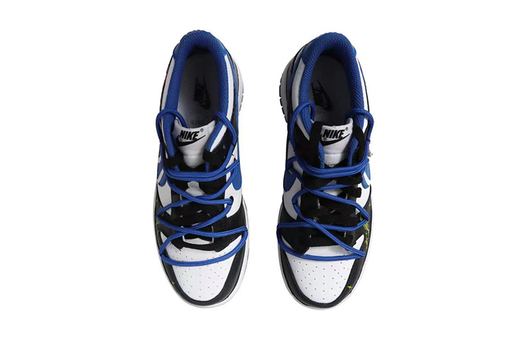 Shop 【定製球鞋】 Nike Dunk Low 拉文克勞 冠冕 配飾 解構鞋帶 低幫 板鞋 GS 黑白藍金