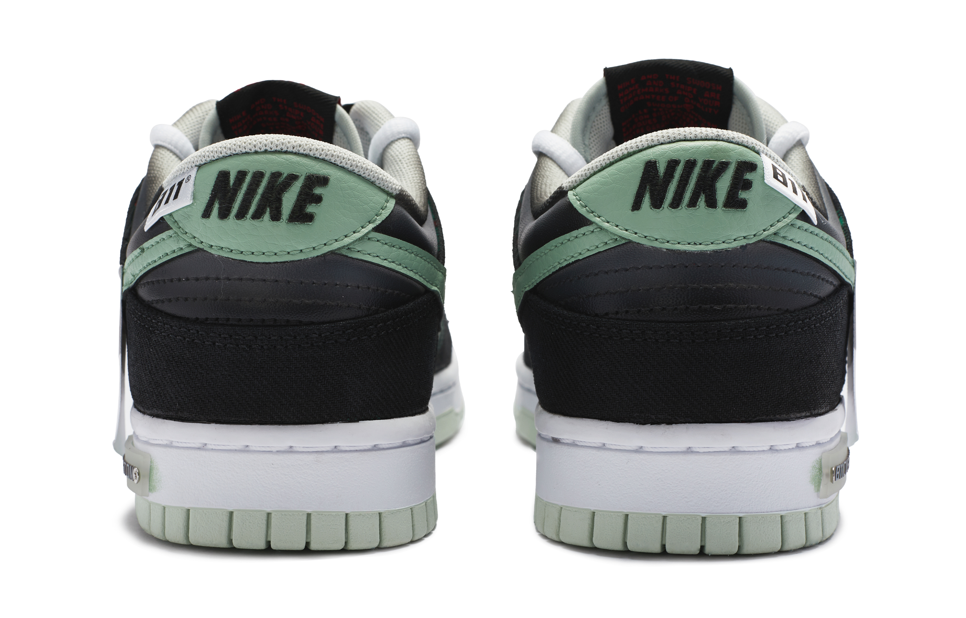 Shop 나이키 덩크 로우 '레블 불안 블랙-그린' (커스텀) DV0827-100-479242