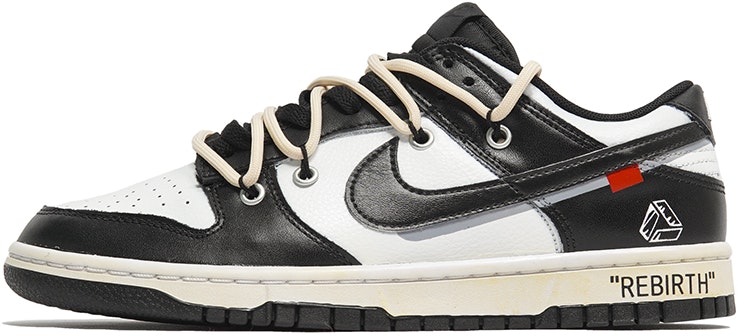 custom-shoes-nike-dunk-low-rebirth-in-black-and-white