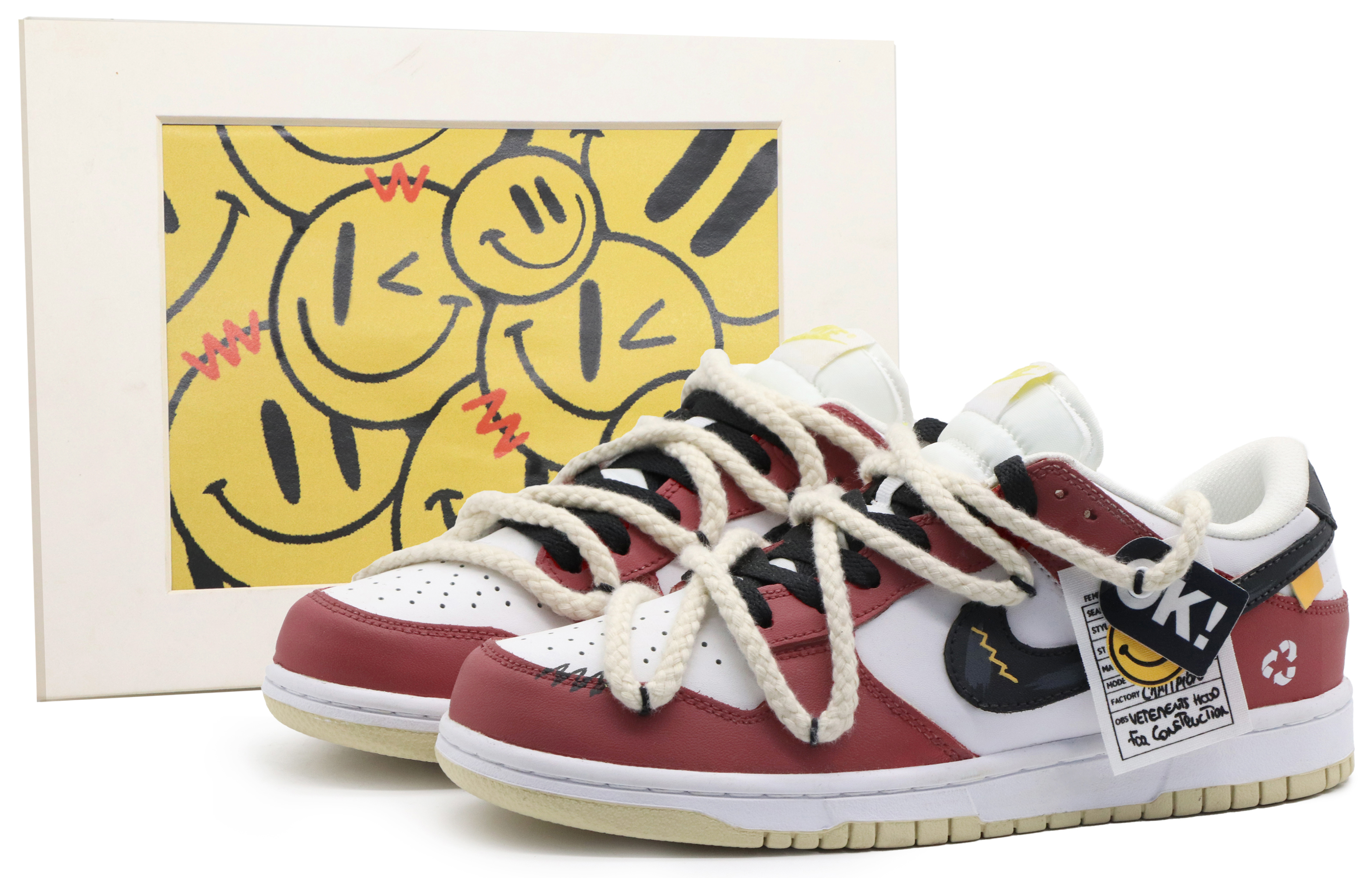 Buy [Sepatu Custom] Nike Dunk Low 'Recycled Chicago' DV0833-100(Team57-男款回收)
