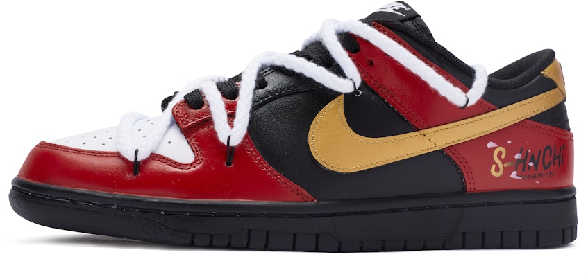 【訂製球鞋】Nike Dunk Low BIGNIU熱血青春 特殊鞋盒 手繪噴繪 低幫 板鞋 男款 紅黑白金 Order 【訂製球鞋】Nike Dunk Low BIGNIU熱血青春 特殊鞋盒 手繪噴繪 低幫 板鞋 男款 紅黑白金