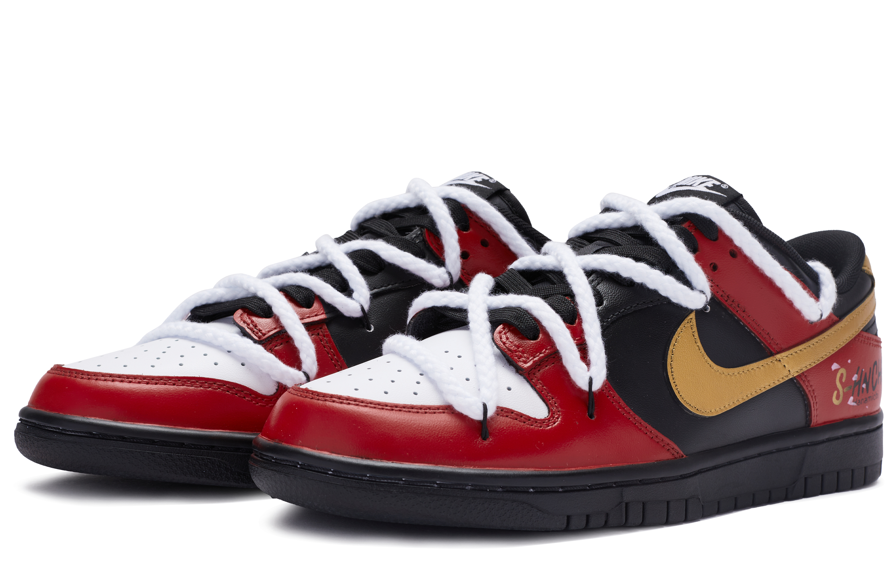 Shop Zapatillas Nike Dunk Low 'Rojo Negro Blanco Oro - BIGNIU Passion' DD1391-100(TeamR-男款天才樱木S-BOX)
