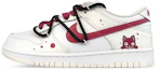 Buy 【訂製球鞋】Nike Dunk Low 滑板精靈 紅魔小狐狸 禮盒 防滑耐磨 解構鞋帶 低筒 板鞋 GS 白紅