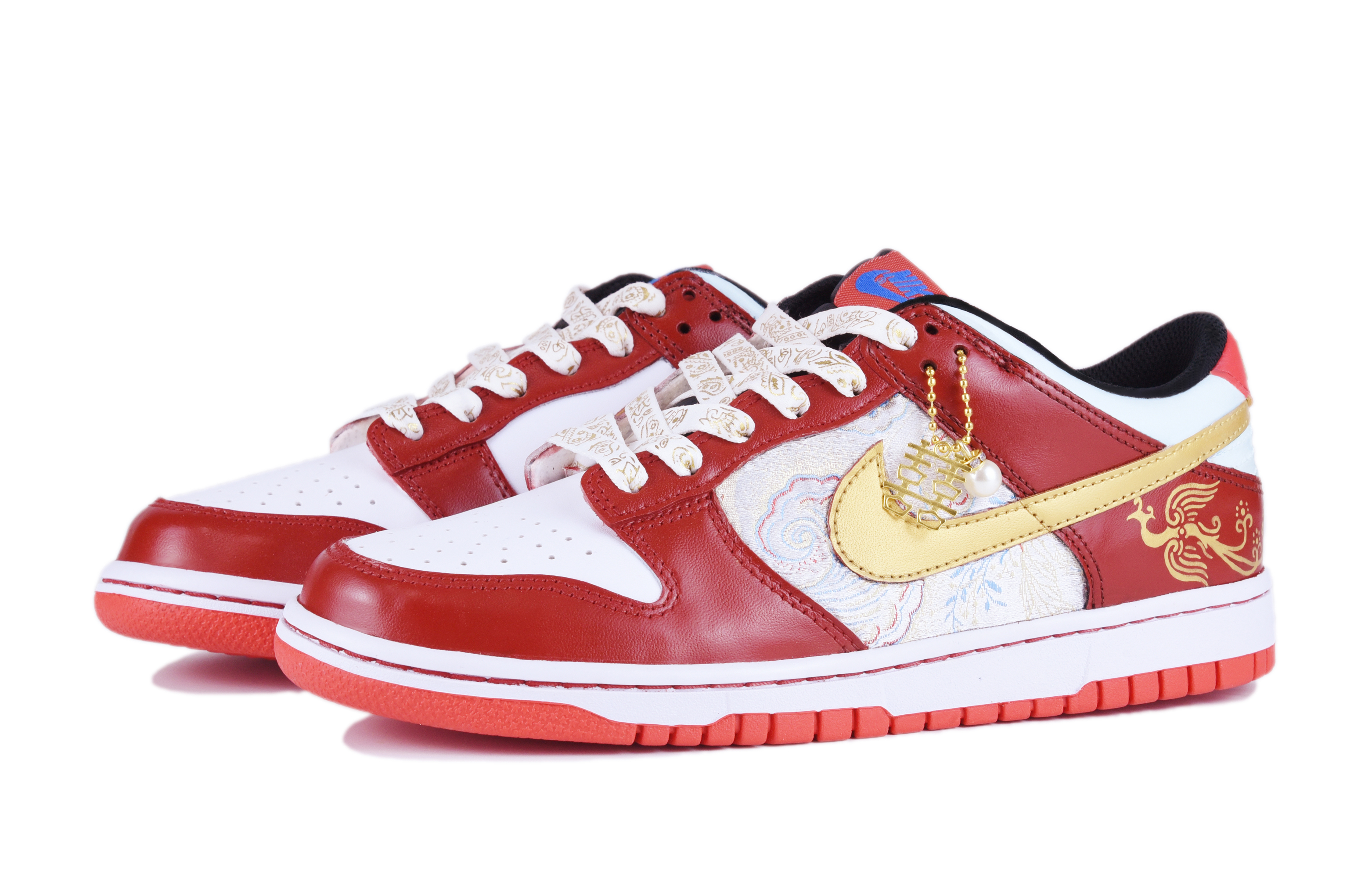 [Custom Shoes] Nike Dunk Low 'Red Gold Embroidered Love' 圖 3