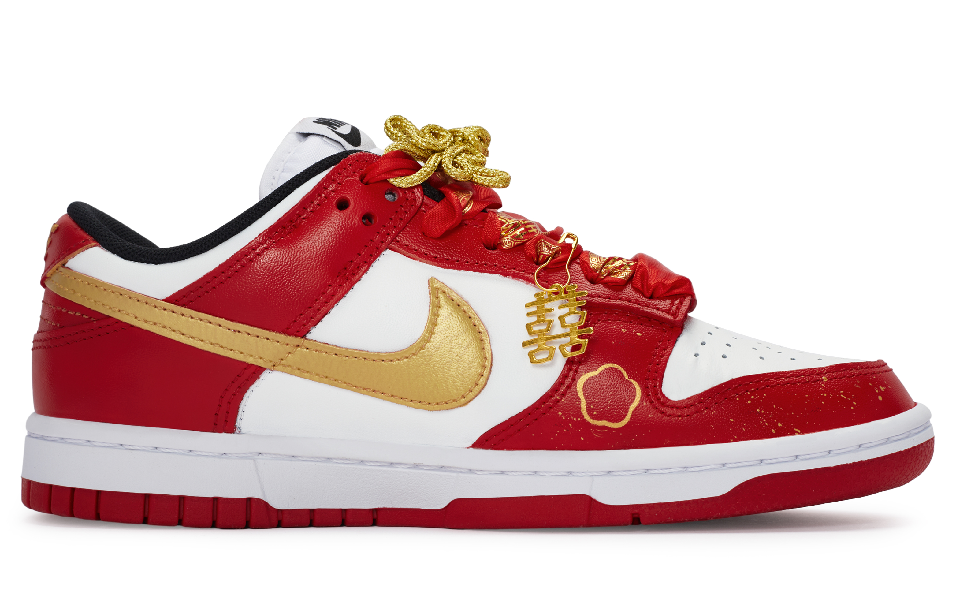 [Custom Shoes] Nike Dunk Low 'Red Gold White - Wedding Custom' 圖 3