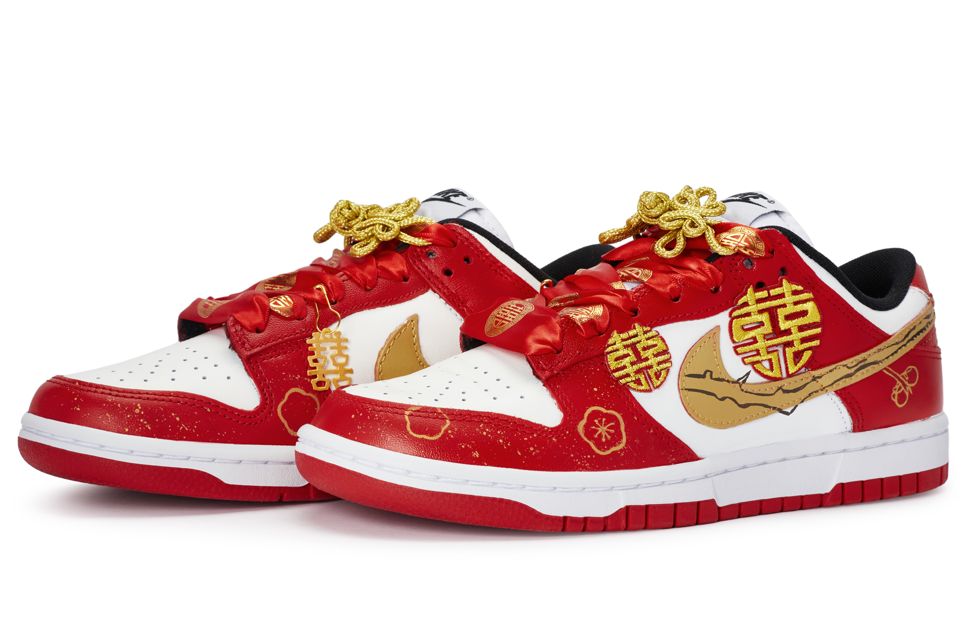 [Custom Shoes] Nike Dunk Low 'Red Gold White - Wedding Custom' 圖 4