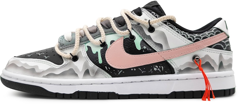 【訂製球鞋】 Nike Dunk Low 龍遊萬川 栩栩江山 鱗片 國風國潮 尾繩可拆卸 低筒 板鞋 GS 紅白 Buy 【訂製球鞋】 Nike Dunk Low 龍遊萬川 栩栩江山 鱗片 國風國潮 尾繩可拆卸 低筒 板鞋 GS 紅白