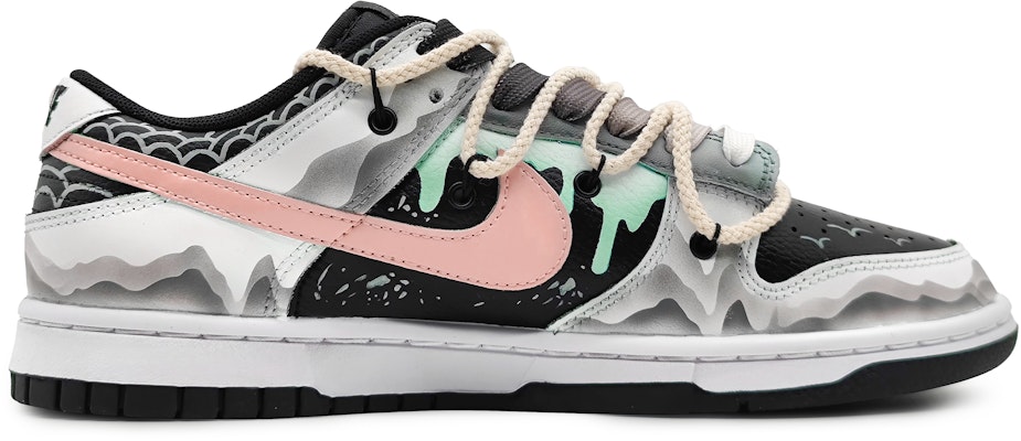 【訂製球鞋】 Nike Dunk Low 龍遊萬川 栩栩江山 鱗片 國風國潮 尾繩可拆卸 低筒 板鞋 GS 紅白 Order 【訂製球鞋】 Nike Dunk Low 龍遊萬川 栩栩江山 鱗片 國風國潮 尾繩可拆卸 低筒 板鞋 GS 紅白