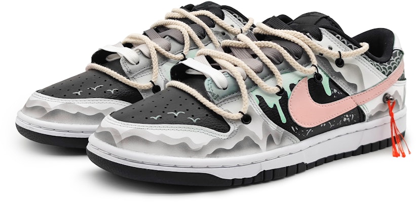 【訂製球鞋】 Nike Dunk Low 龍遊萬川 栩栩江山 鱗片 國風國潮 尾繩可拆卸 低筒 板鞋 GS 紅白 Lookbook 【訂製球鞋】 Nike Dunk Low 龍遊萬川 栩栩江山 鱗片 國風國潮 尾繩可拆卸 低筒 板鞋 GS 紅白