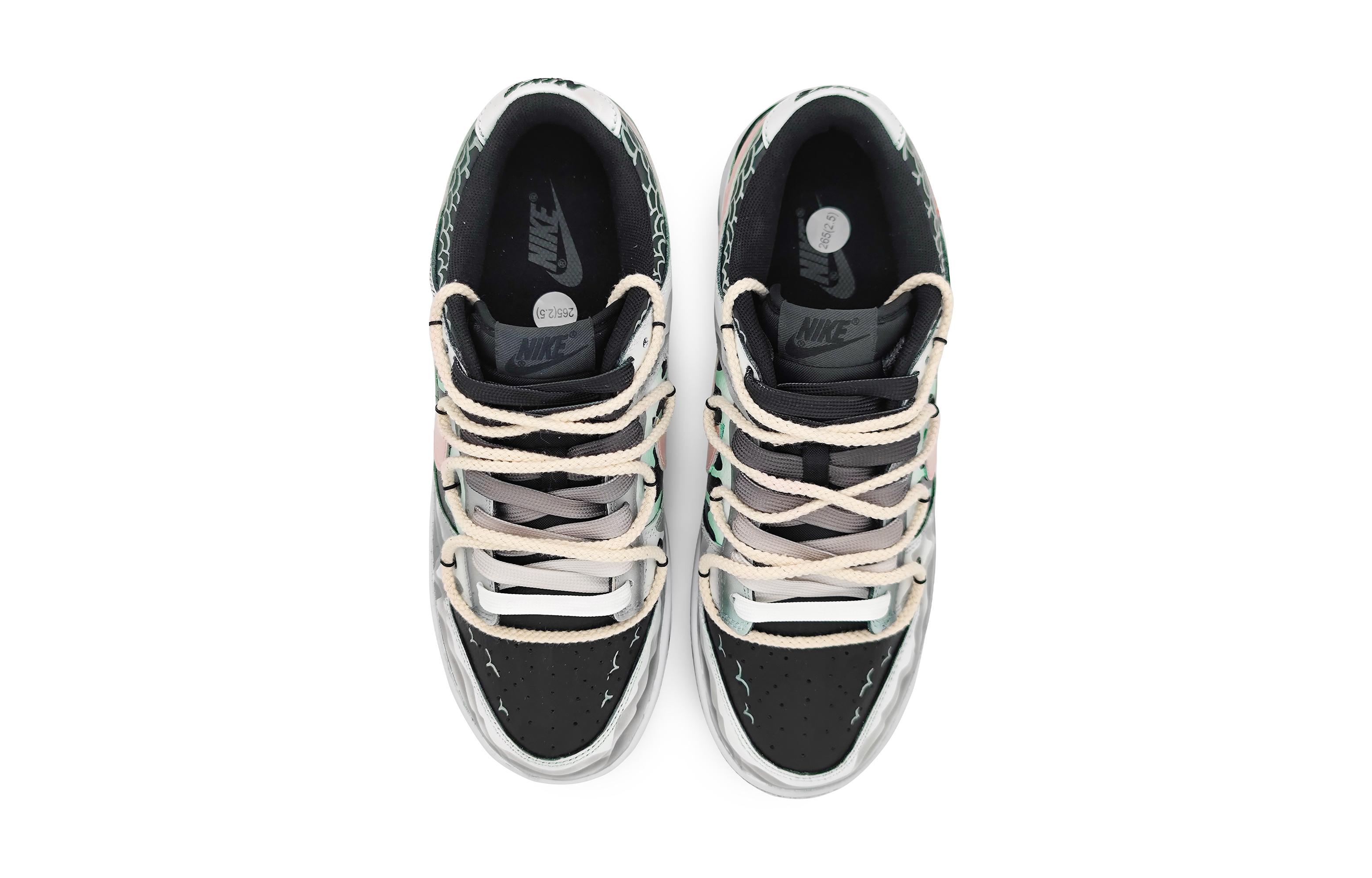 Shop [定制鞋款] 耐克Dunk Low '红白龙鳞' FD1232-001(Team16-女款龙游万川黄)