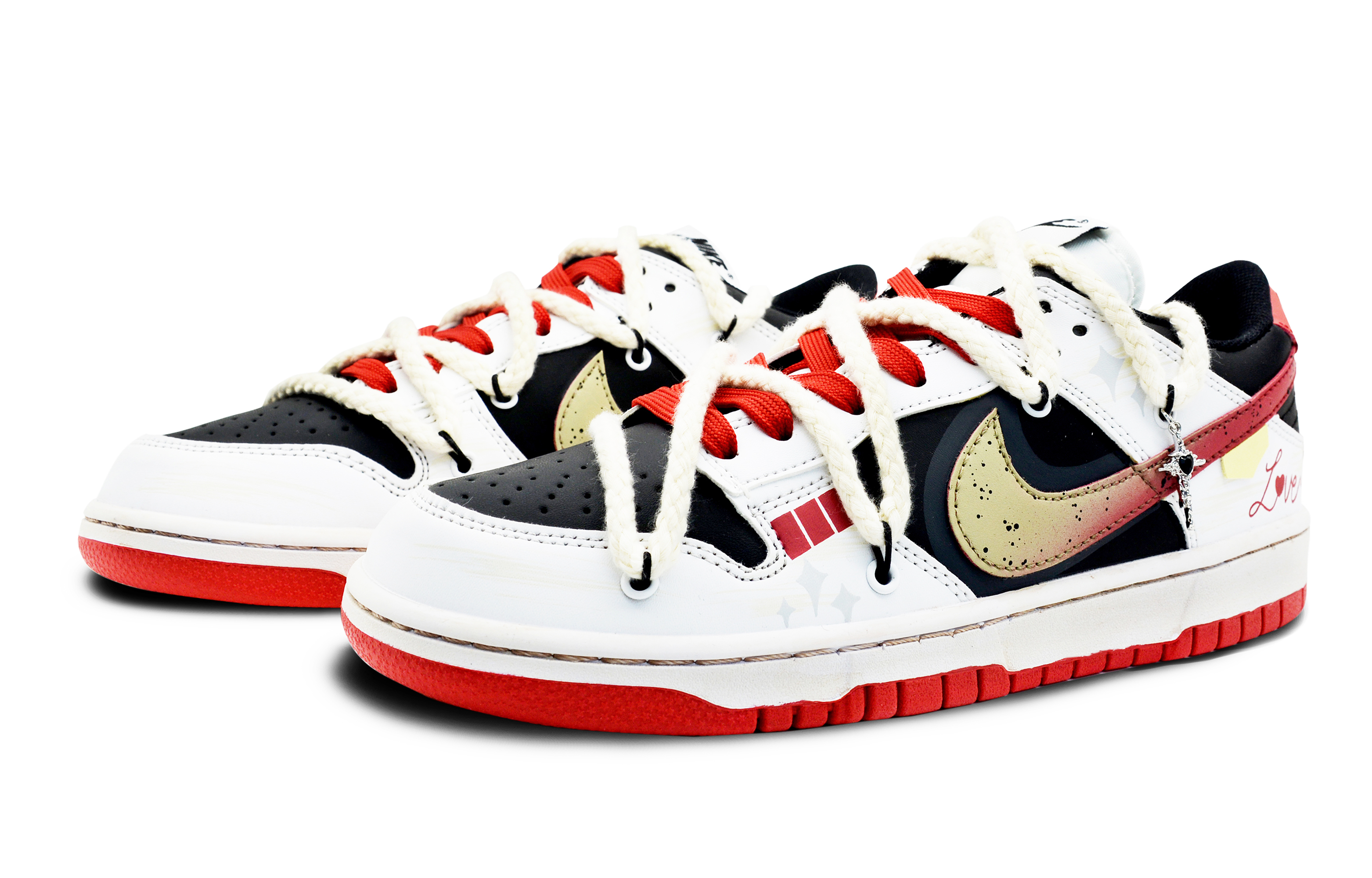 Lookbook [Kasut Custom] Nike Dunk Rendah 'Nadi Merah Putih Wabi-Sabi' FD9762-061(Team78-男女款怦然心动)