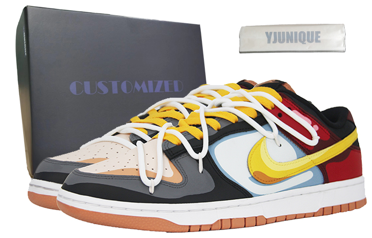 Buy 나이키 덩크 로우 '레드 옐로우 폼' (커스텀) DV0831-004（Team110-颜色泡沫SBOX）