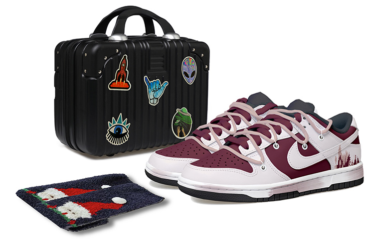 [Custom Shoes] Nike Dunk Low 'Redwood Christmas'