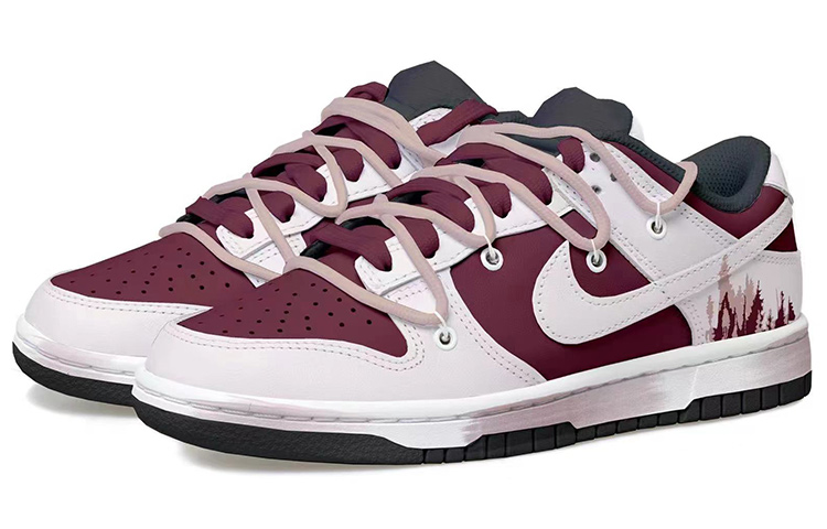 Shop 【カスタムシューズ】ナイキ ダンク ロー「レッドウッドクリスマス」 DJ6188-002(Team拾玖-红杉树男S-BOX)