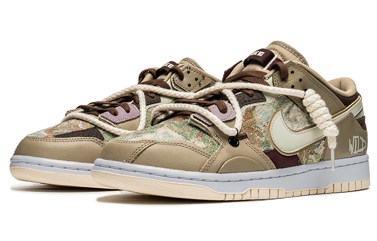 Lookbook [定制鞋款] 耐克Dunk Low '文艺复兴艺术缝合怪兽' DH7450-100(TeamB-男款油画风摩卡)