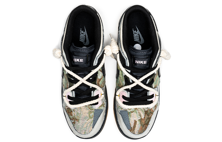 Shop 【カスタムシューズ】ナイキ ダンク ロー「ルネサンスアート ステッチクリーチャー」 DB0500-001(TeamB-男款油画黑白)