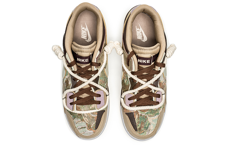 Shop [定制鞋款] 耐克Dunk Low '文艺复兴艺术缝合怪兽' DH7450-100(TeamB-男款油画风摩卡)