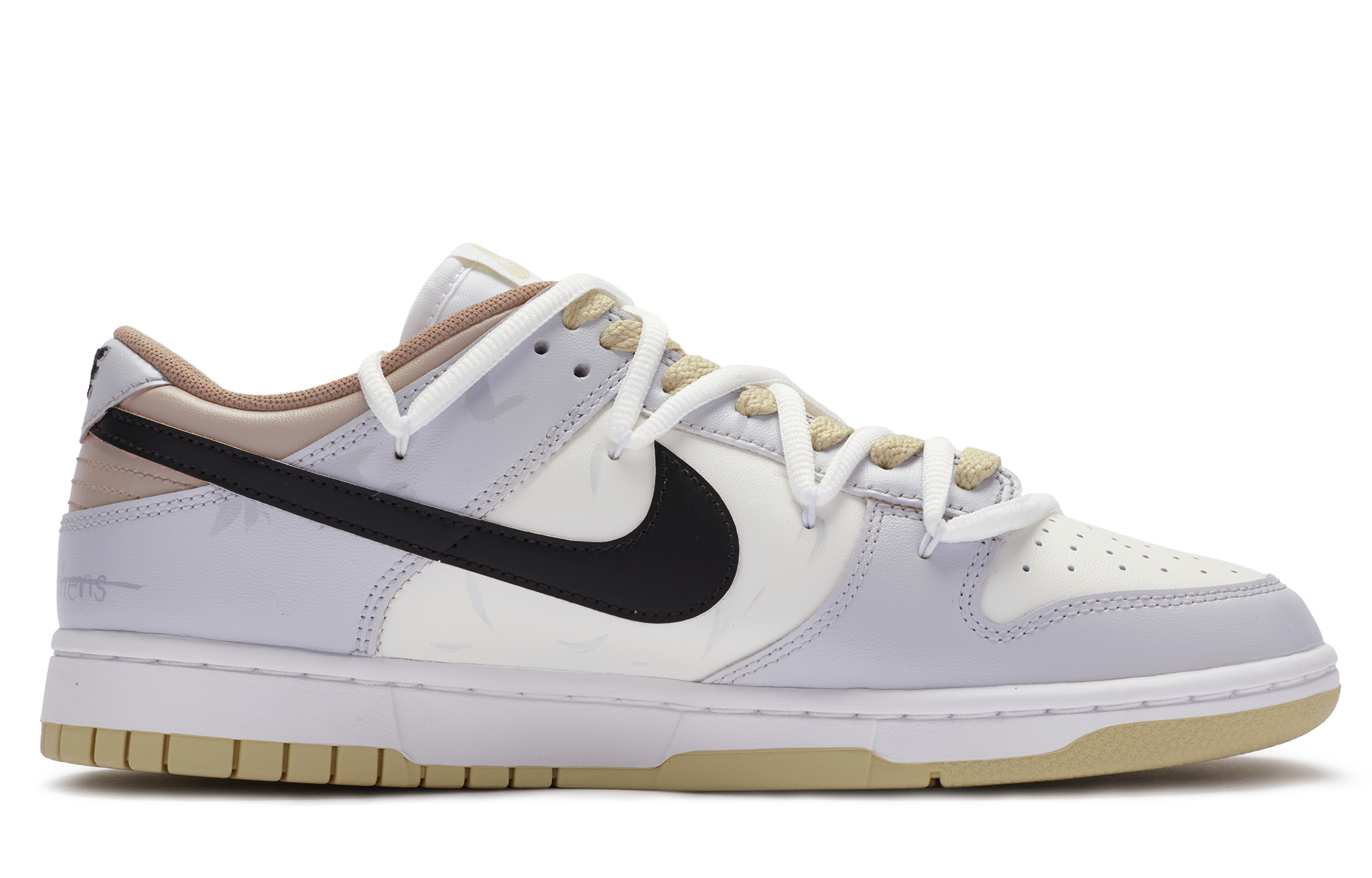 Order [定制鞋] 耐克Dunk Low'文艺复兴雅典学院手绘灰米黑' DV0833-100(TeamR-男款雅典学院)