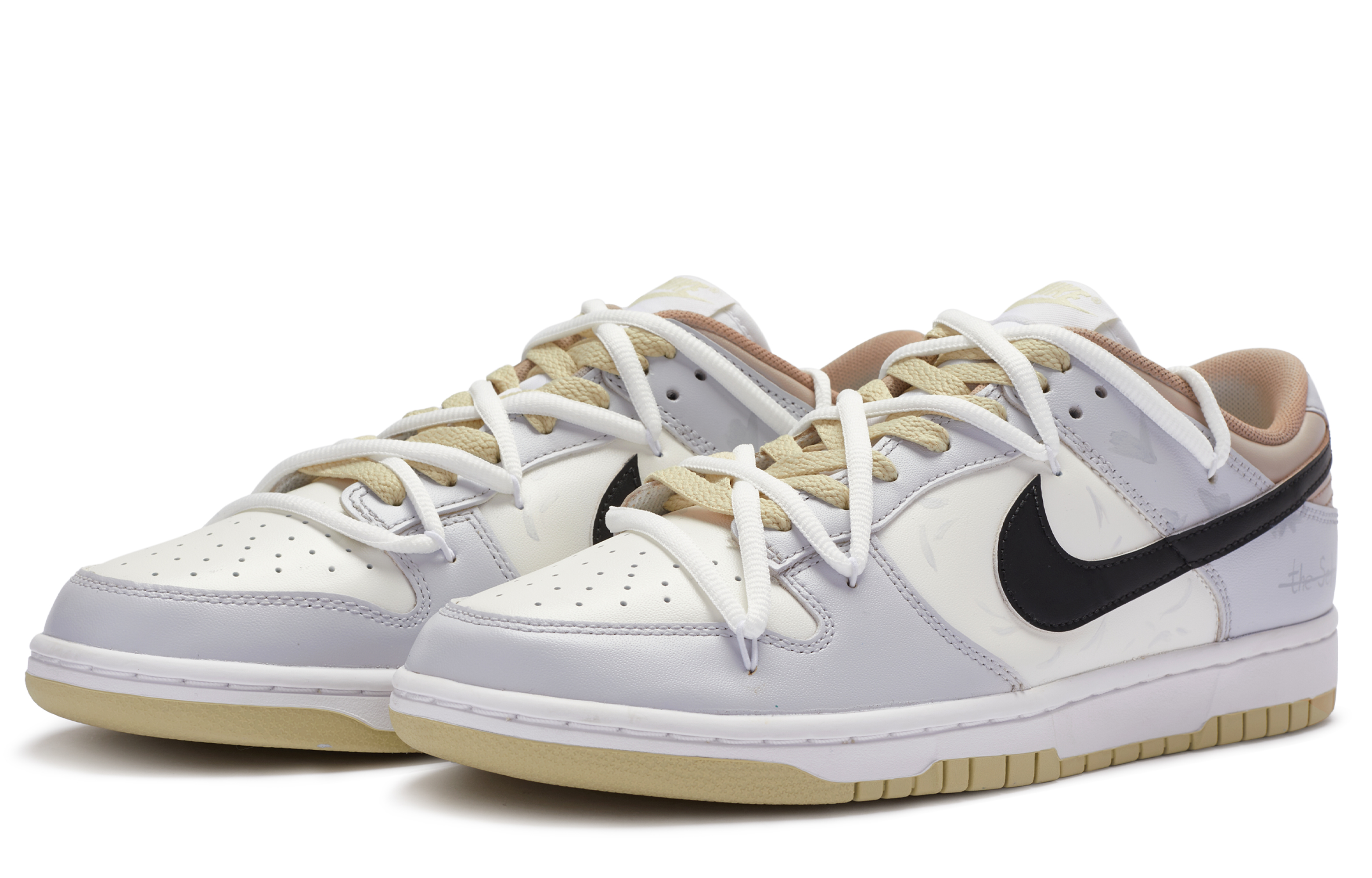 Lookbook [定制鞋] 耐克Dunk Low'文艺复兴雅典学院手绘灰米黑' DV0833-100(TeamR-男款雅典学院)