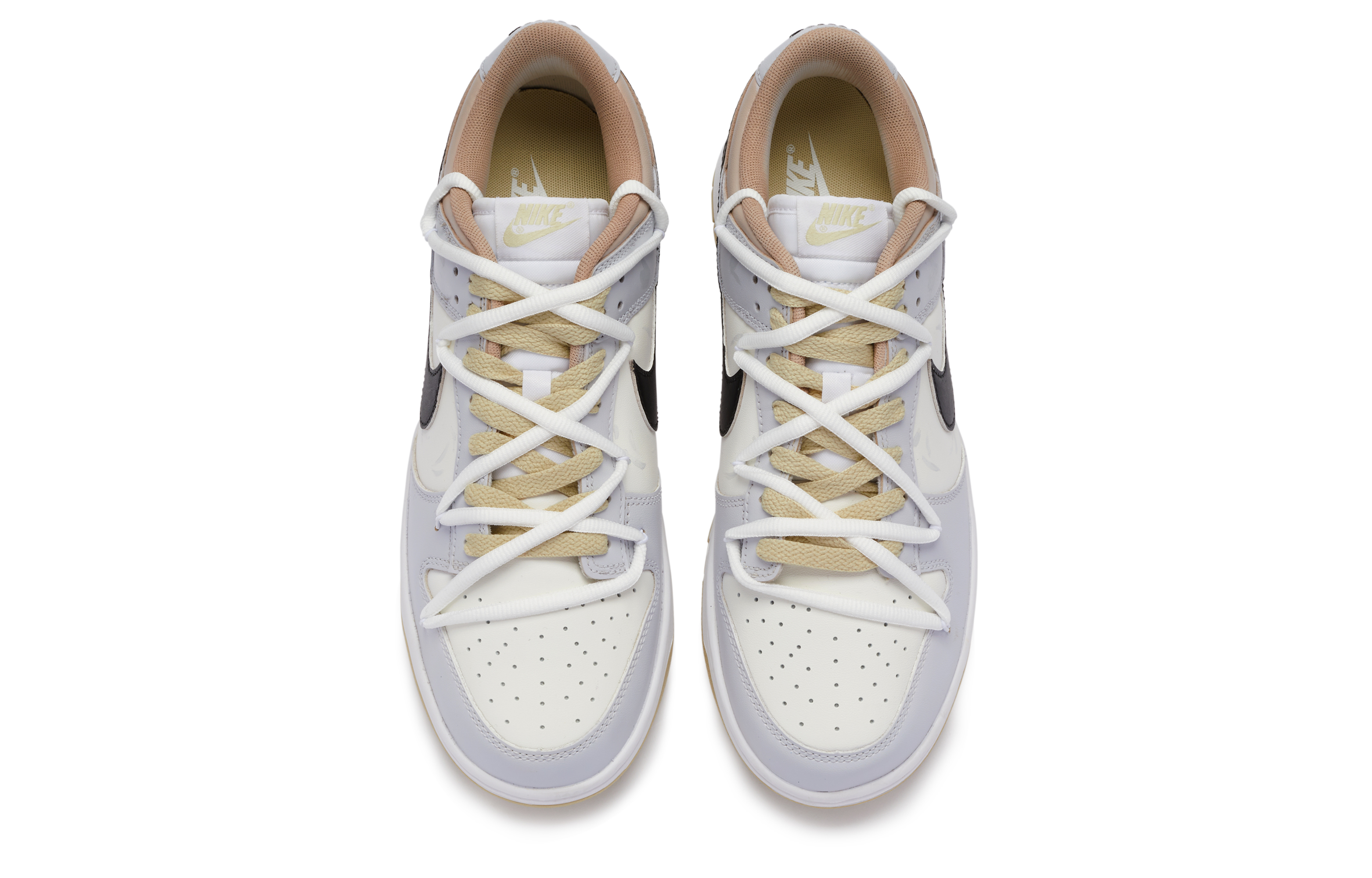 Shop [定制鞋] 耐克Dunk Low'文艺复兴雅典学院手绘灰米黑' DV0833-100(TeamR-男款雅典学院)