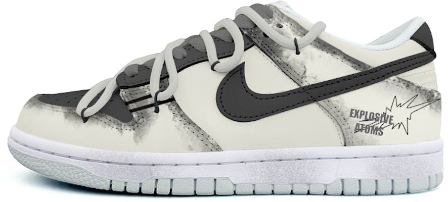 【訂製球鞋】 Nike Dunk Low 易爆氣 米黑 美式復古 小眾 做舊 解構鞋帶 防滑減震 低筒 板鞋 GS Buy 【訂製球鞋】 Nike Dunk Low 易爆氣 米黑 美式復古 小眾 做舊 解構鞋帶 防滑減震 低筒 板鞋 GS