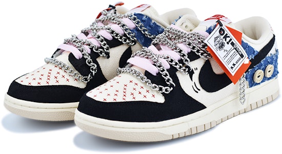 나이키 덩크 로우 '레트로 데님 해체' (커스텀) DV0834-100-458549 Lookbook 나이키 덩크 로우 '레트로 데님 해체' (커스텀) DV0834-100-458549