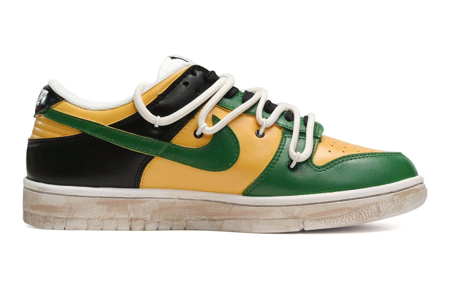 Order [Kasut Eksklusif] Nike Dunk Low 'Retro Dinosaur Kuning-Hijau-Hitam' DH9765-100(TeamE-女款恐龙黄绿黑)