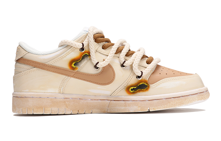 Order 나이키 덩크 로우 '레트로 탄'(커스텀) DH9765-100(TeamThree-女款灼烧米棕色)