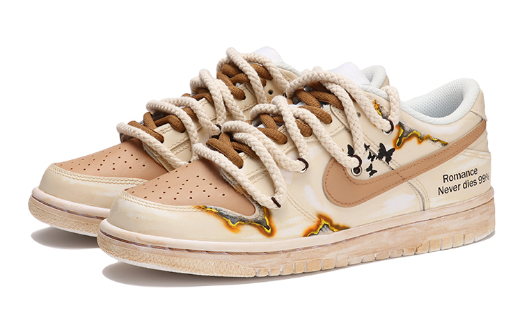 Lookbook 나이키 덩크 로우 '레트로 탄'(커스텀) DH9765-100(TeamThree-女款灼烧米棕色)