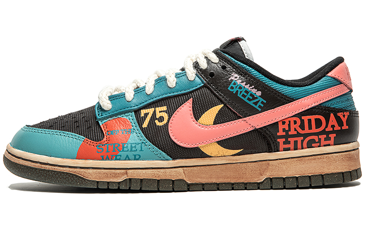 Buy Nike Dunk Low Personalizadas Retro Futurista Cyberpunk DM0108-001(TeamB-男款涂鸦黑红)