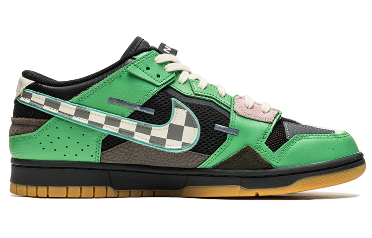 Lookbook [Sepatu Kustom] Nike Dunk Low 'Retro Futurisme Abu-abu Hijau Kotak-kotak' DB0500-001(TeamB-男款棋盘格灰绿G-BOX)